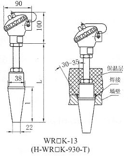 高压高温热电偶 WR□K-13 